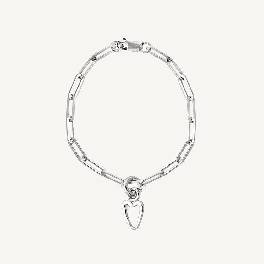 Trace Chain Bracelet Tiny Heart