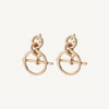 18 Carat Gold Plated Mini T Bar Hoops