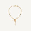 9 Carat Gold Trace Bracelet & Key Charm