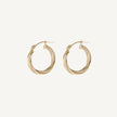 9 Carat Gold Twisted Mini Hoop