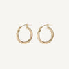 9 Carat Gold Twisted Mini Hoop