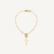 9 Carat Gold Trace Bracelet & Mini Cross
