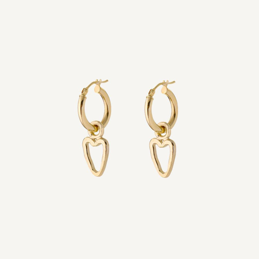 9 Carat Gold Mini Hoops & Tiny Hearts