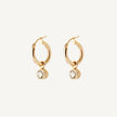 9 Carat Gold Mini Hoops and Lemon Quartz Tiny Sweeties