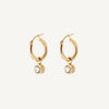 9 Carat Gold Mini Hoops and Lemon Quartz Tiny Sweeties