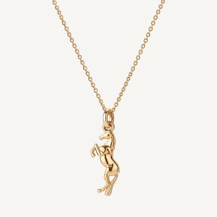 9 Carat Gold Chance Horse Necklace