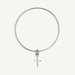 2.5mm Mini Cross Charm Classic Bangle