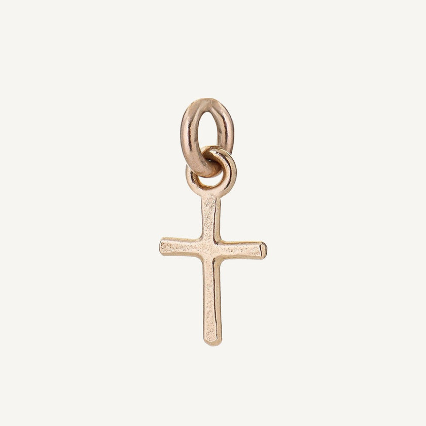 9 Carat Gold Mini Cross Charm