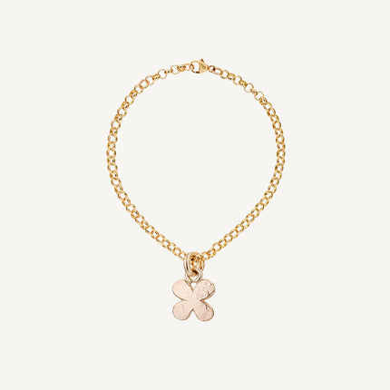 9 Carat Gold Belcher Bracelet & Lucky Clove