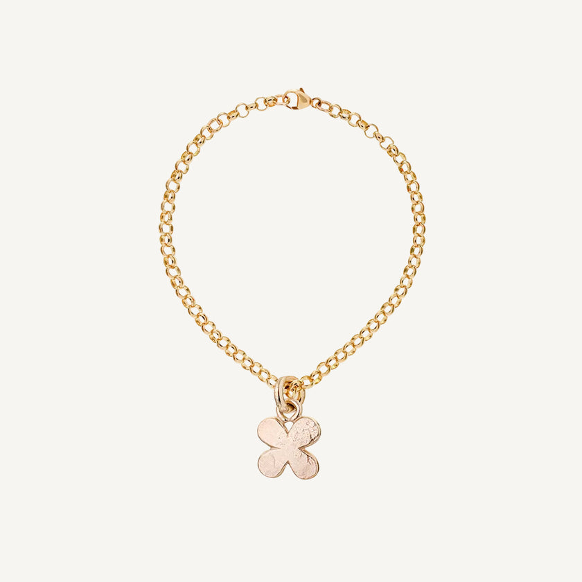 9 Carat Gold Belcher Bracelet & Lucky Clove