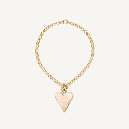 9 Carat Gold Belcher Bracelet & Heart
