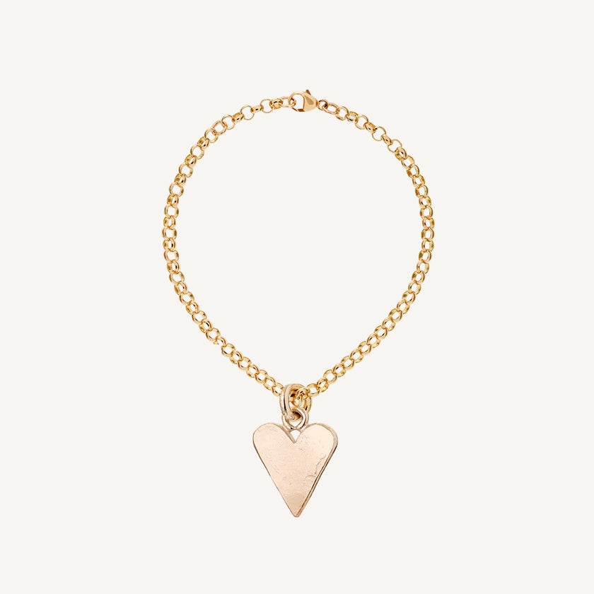 9 Carat Gold Belcher Bracelet & Heart