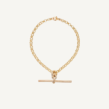 9 Carat Gold Belcher Bracelet & Plain T Bar
