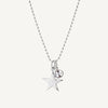 Heavy Ball Chain Stellar Star & Clear Quartz Sweetie