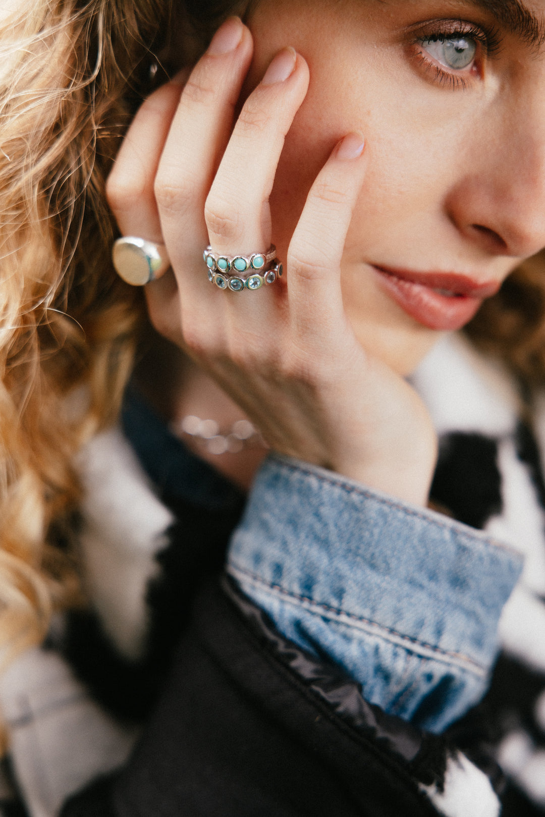 Blue Topaz Zeta Ring