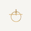 18 Carat Gold Plated T Bar Charm