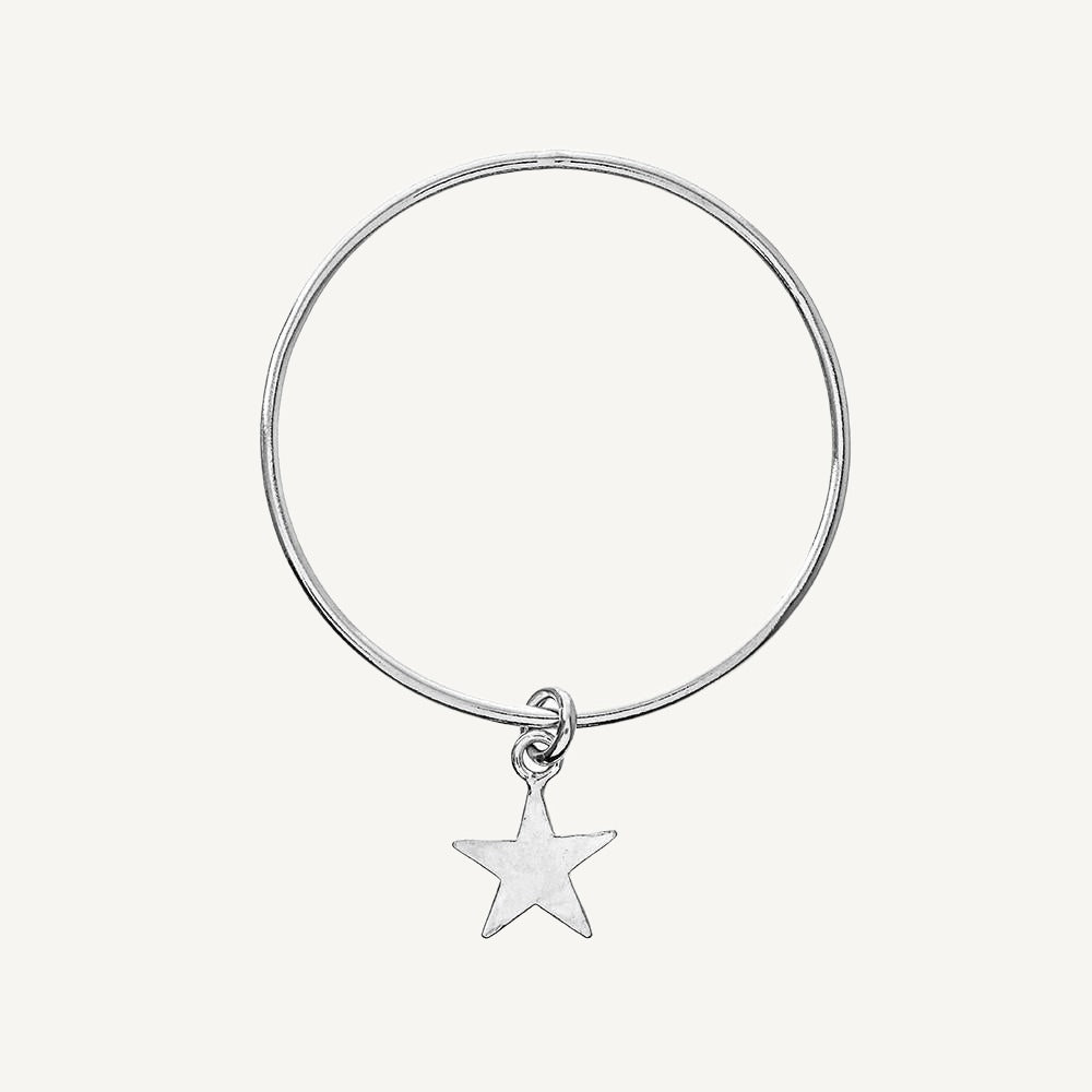 2.5mm Star Charm Classic Bangle