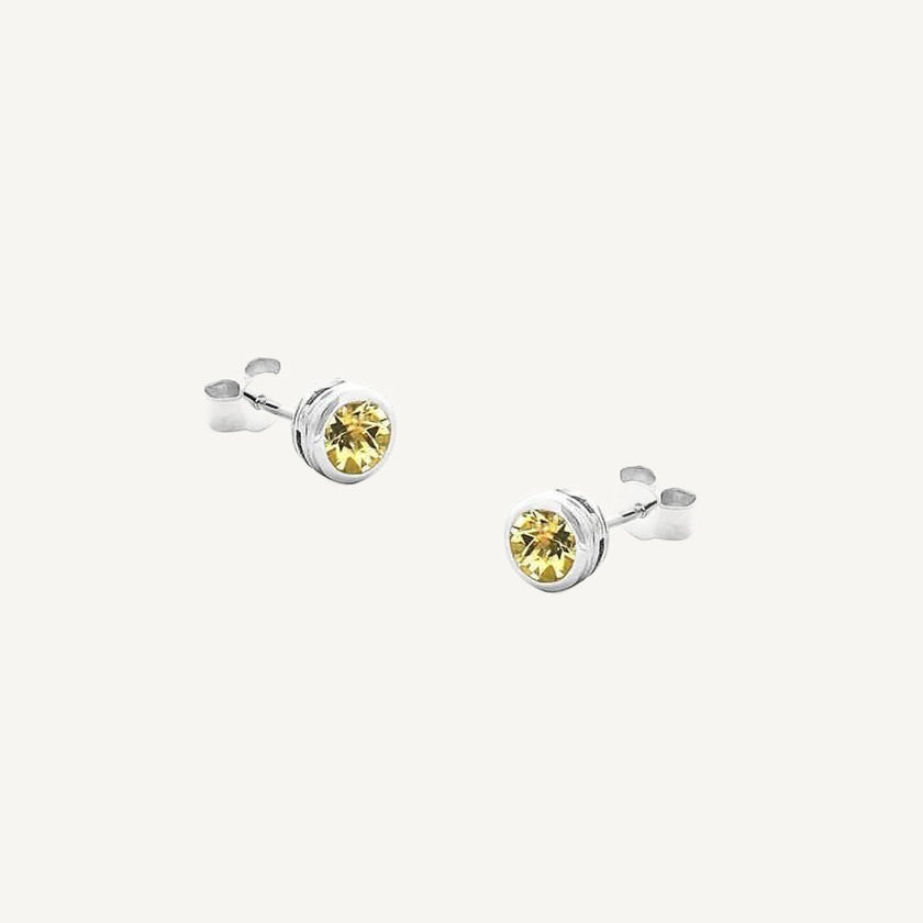 Lemon Quartz Tiny Sweetie Stud