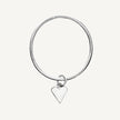 4mm Heart Charm Classic Bangle