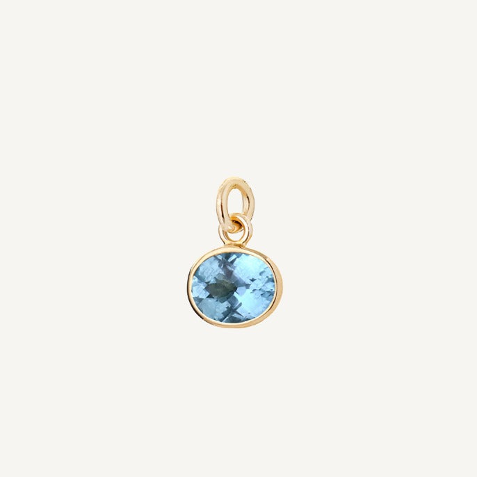 9 Carat Gold Blue Topaz Sweetie Charm