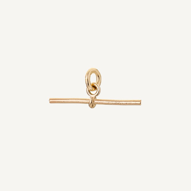 9 Carat Gold T Bar Charm