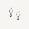 Mini Hoops and Amethyst Tiny Sweetie Charms