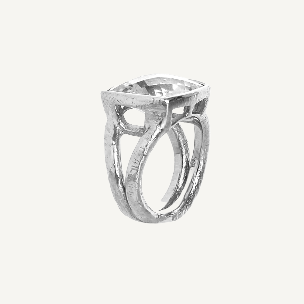 Clear Quartz Iris Ring