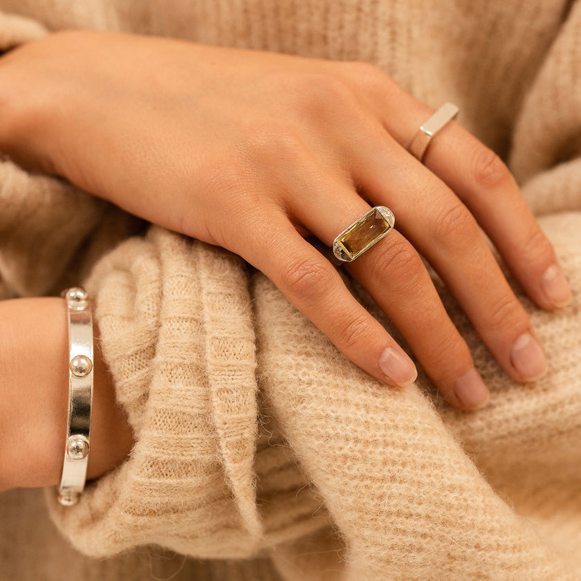 Lemon Quartz Hope Ring