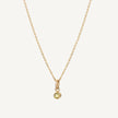 9 Carat Gold Fine Trace Chain & Lemon Quartz Tiny Sweetie
