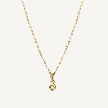 9 Carat Gold Fine Trace Chain & Lemon Quartz Tiny Sweetie