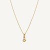 9 Carat Gold Fine Trace Chain & Lemon Quartz Tiny Sweetie
