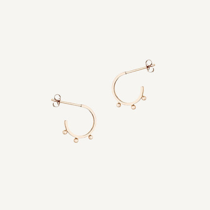 9 Carat Gold Bobble Hoops