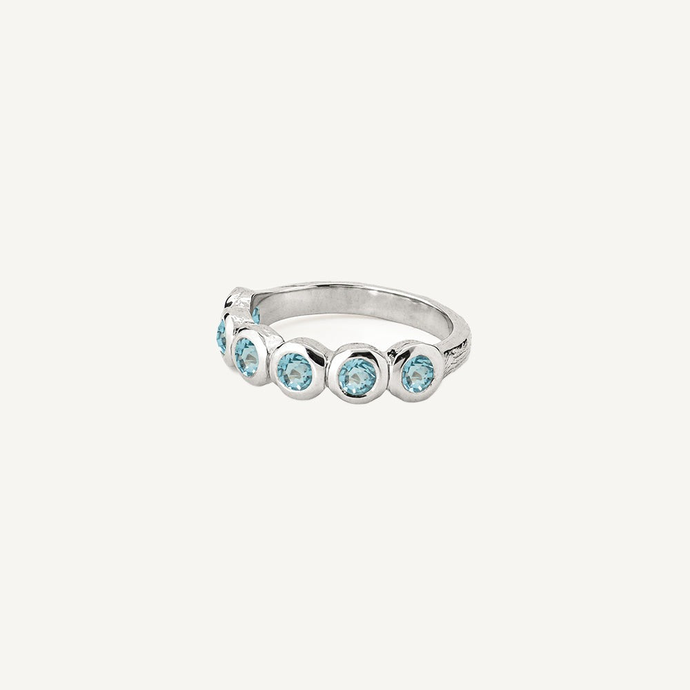 Blue Topaz Zeta Ring