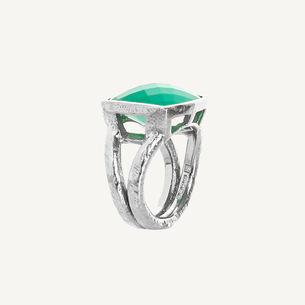 Chrysoprase Iris Ring