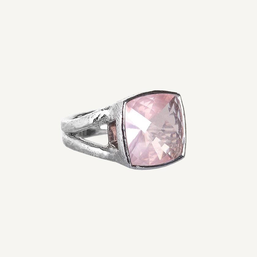 Rose Quartz Iris Ring