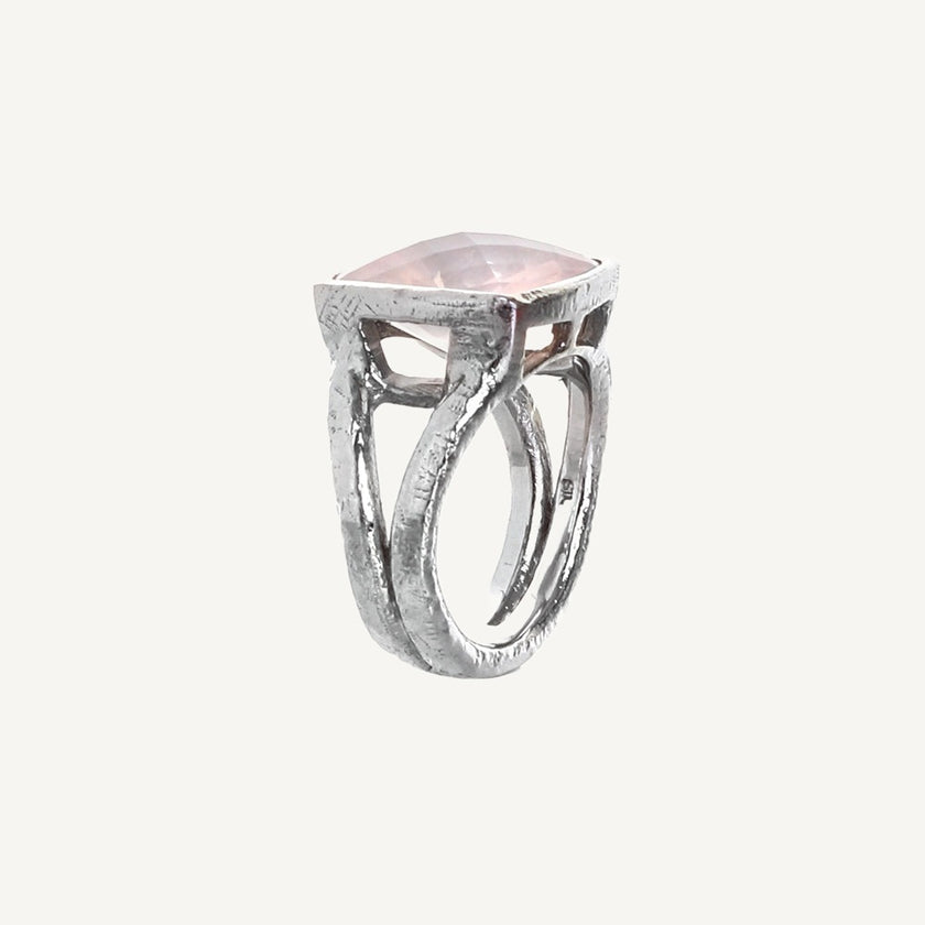 Rose Quartz Iris Ring