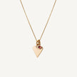9 Carat Gold Heart & Tiny Pink Tourmaline Sweetie