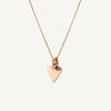 9 Carat Gold Heart & Tiny Pink Tourmaline Sweetie